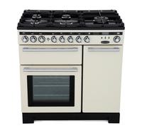 Rangemaster EDL90DFFIV/C Encore Deluxe Ivory with Chrome Trim 90cm Dual Fuel Range Cooker