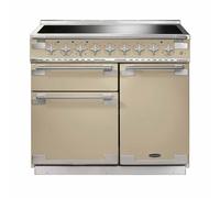 Rangemaster Elise 100 ELS100EICR/ 100cm Wide Cream Induction Freestanding Range Cooker - Brushed Nickel Trim