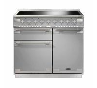 Rangemaster Elise 100 ELS100EISS/ 100cm Wide Stainless Steel Induction Freestanding Range Cooker - Brushed Nickel Trim