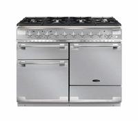 Rangemaster Elise 110 ELS110DFFSS/ 110cm Wide Stainless Steel Dual Fuel Freestanding Range Cooker - Brushed Nickel Trim