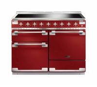 Rangemaster Elise 110 ELS110EIRD/ 110cm Wide Cherry Red Induction Freestanding Range Cooker - Brushed Nickel Trim
