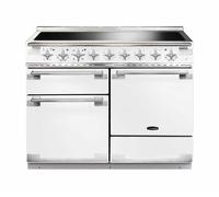 Rangemaster Elise 110 ELS110EIWH 110cm Wide White Induction Freestanding Range Cooker - Brushed Nickel Trim