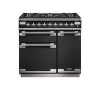 Rangemaster Elise 90 Dual Fuel Range Cooker - Charcoal Black