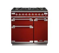 Rangemaster Elise 90 Dual Fuel Range Cooker - Cherry Red