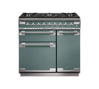 Rangemaster Elise 90 Dual Fuel Range Cooker - Mineral Green