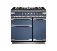 Rangemaster Elise 90 Dual Fuel Range Cooker - Stone Blue