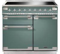 Rangemaster Elise ELS100EIMG 100cm wide Electric Range Cooker with Induction Hob - Mineral Green Green