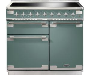 Rangemaster Elise ELS100EIMG 100cm wide Electric Range Cooker with Induction Hob - Mineral Green Green