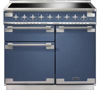 Rangemaster Elise ELS100EISB 100cm Electric Range Cooker with Induction Hob - Stone Blue - A/A/A Rated, Blue