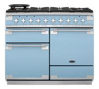 Rangemaster Elise ELS110DFFCA 110cm wide Dual Fuel Range Cooker with Gas Hob - China Blue - A/A Rated