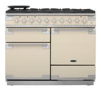 Rangemaster Elise ELS110DFFCR 110cm wide Dual Fuel Range Cooker with Gas Hob - Cream - A/A Rated, Cream