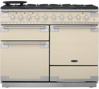 Rangemaster ELS110DFFCR Elise Cream / Brushed Nickel 110cm Dual Fuel Range Cooker A