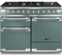 Rangemaster Elise ELS110DFFMG 110cm wide Dual Fuel Range Cooker with Gas Hob - Mineral Green Green