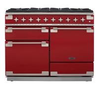 Rangemaster Elise ELS110DFFRD 110cm wide Dual Fuel Range Cooker with Gas Hob - Cherry Red - A/A Rated