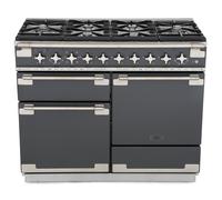 Rangemaster Elise ELS110DFFSL Slate / Brushed Chrome 110cm Dual Fuel Range Cooker A