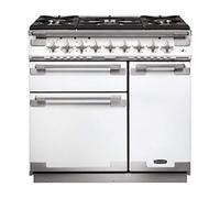 Rangemaster Elise ELS90DFFWH/ 90cm Dual Fuel Range Cooker - White 108480