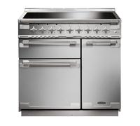 Rangemaster Elise ELS90EISS 90cm Wide Stainless Steel Induction Freestanding Range Cooker - Brushed Nickel Trim