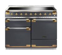 Rangemaster Elise Luxe 110cm Induction Range Cooker With Antique Brass Trim /AB ELS110EISL/AB Slate