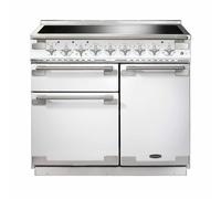 Rangemaster ELS100EIWH Elise White / Brushed Nickel 100cm Induction Range Cooker A