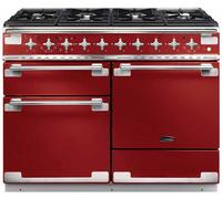 Rangemaster Elise ELS110DFFRD 110cm wide Dual Fuel Range Cooker with Gas Hob - Cherry Red - A/A Rated, Red