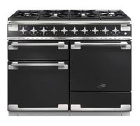 Rangemaster ELS110DFFCB Elise Charcoal Black 110cm Dual Fuel Range Cooker - A Rated - 126880