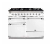 Rangemaster ELS110DFFWH - White/Brushed Chrome 110cm Range Cooker - Dual Fuel