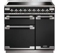 Rangemaster ELS90EICB Elise Charcoal Black / Brushed Nickel 90cm Induction Range Cooker A