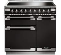 Rangemaster ELS90EIGB Elise Black / Brushed Nickel 90cm Induction Range Cooker A