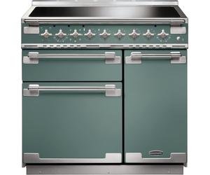 Rangemaster ELS90EIMG Elise Mineral Green / Brushed Nickel 90cm Induction Range Cooker A