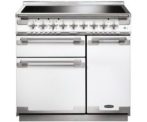 Rangemaster ELS90EIWH Elise White / Brushed Nickel 90cm Induction Range Cooker 107940 A