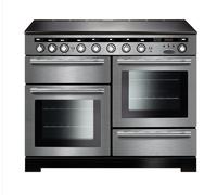 Rangemaster Encore Deluxe EDL110EISS/C 110cm Wide Stainless Steel Induction Freestanding Range Cooker - Chrome Trim