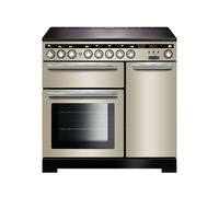 Rangemaster Encore Deluxe EDL90EIIV/C 90cm Wide Ivory Induction Freestanding Range Cooker - Chrome Trim