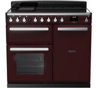Rangemaster ESDL100EIPBOR/CM1 Estel Deluxe Bordeaux / Chrome 100cm Induction Range Cooker 15115 A