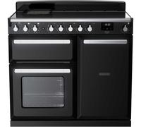 Rangemaster Estel Deluxe ESDL100EIPGBL/CM1 100cm Electric Range Cooker with Induction Hob - Black / Chrome - A/A Rated