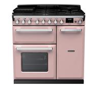 Rangemaster ESDL90DFPPPK/CM1 Estel Deluxe 90cm Dual Fuel Pale Pink/Chrome