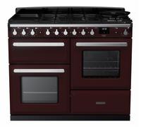 Rangemaster ESDLO110DFPBOR/CM1 Estel Deluxe Bordeaux / Chrome 110cm Dual Fuel Range Cooker 15149 A