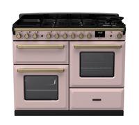 Rangemaster ESDLO110DFPPPK/AB1 Estel Deluxe 110cm Dual Fuel Pale Pink/Antique Brass