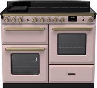 Rangemaster ESDLO110EIPPPK/AB1 Estel Deluxe Pale Pink / Antique Brass 110cm Induction Range Cooker 18128 A