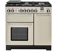 RANGEMASTER Estate 90 EST90DFFIV/C Dual Fuel Range Cooker - Ivory & Chrome, Silver/Grey,Cream