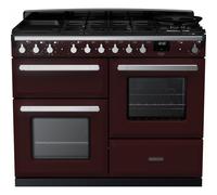 Rangemaster Estel Deluxe 110cm Dual Fuel Range Cooker - Bordeaux / Chrome - A/A Rated