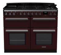 Rangemaster Estel Deluxe 110cm Dual Fuel Range Cooker - Bordeaux/Chrome, A/A Rated