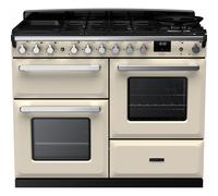 Rangemaster Estel Deluxe 110cm Dual Fuel Range Cooker - Cream / Brass - A/A Rated