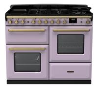 Rangemaster Estel Deluxe 110cm Dual Fuel Range Cooker - Heather / Antique Brass - A/A Rated
