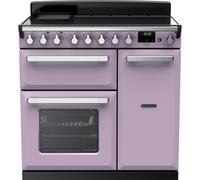 Rangemaster Estel Deluxe 90cm Electric Range Cooker with Induction Hob - Heather / Chrome - A/A Rated