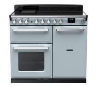 Rangemaster Estel Deluxe ESDL100EIPMSB/CM1 100cm Wide Misty Blue Induction Freestanding Range Cooker - Chrome Trim