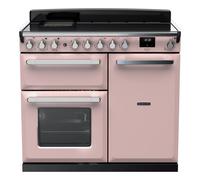 Rangemaster Estel Deluxe ESDL100EIPPPK/CM1 100cm Wide Pale Pink Induction Freestanding Range Cooker - Chrome Trim