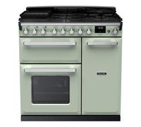 Rangemaster Estel Deluxe ESDL90DFPMNT/CM1 90cm Wide Mint Dual Fuel Freestanding Range Cooker - Chrome Trim