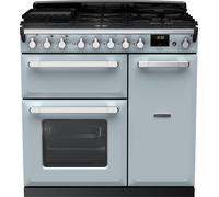ESDL90DFPMSBCM1 Estel Deluxe 90 Dual Fuel - Misty Blue with Chrome Trim