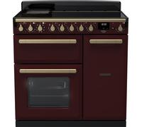 Rangemaster ESDL90EIPBOR/AB1 Estel Deluxe 90cm Induction Bordeaux/Antique Brass