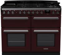 Rangemaster Estel Deluxe 110cm Dual Fuel Range Cooker - Bordeaux/Chrome, A/A Rated